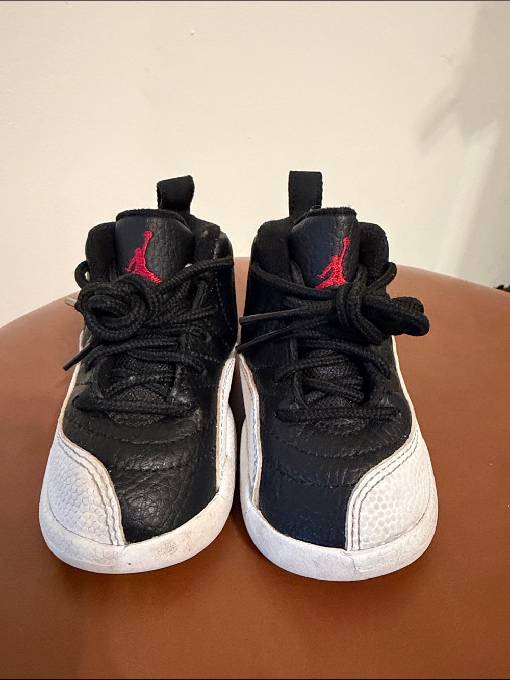 Air Jordan 12 Retro TD "Playoff" black,White & Red Jumpman Sneakers sz6c